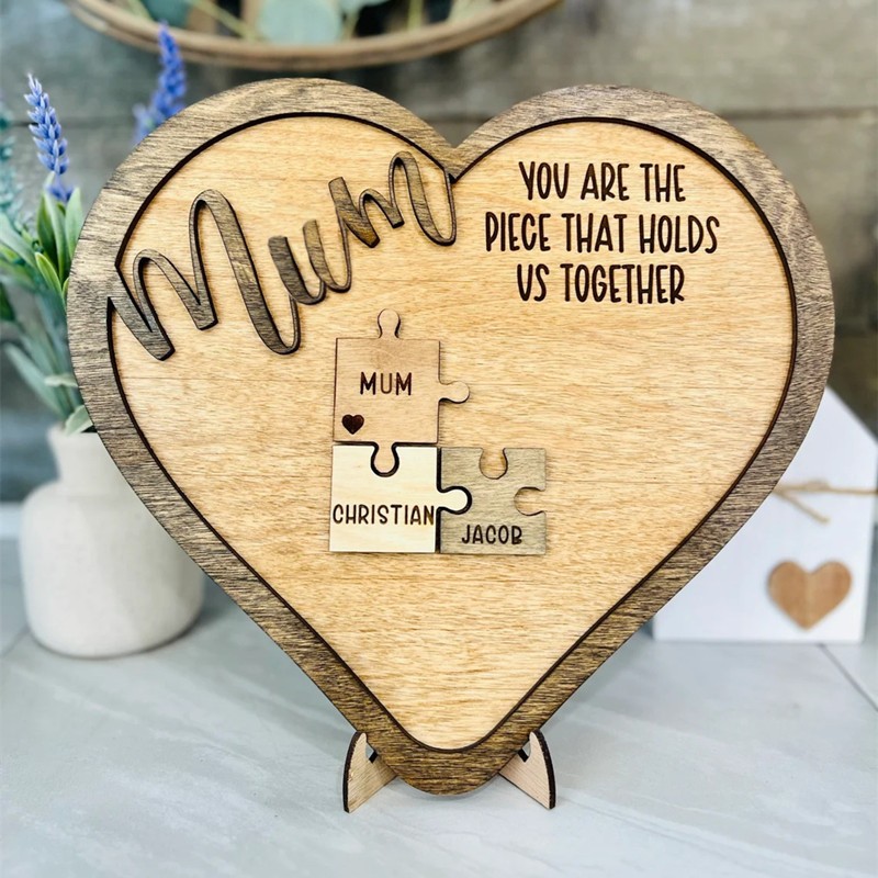 You are the Piece that holds us together Personalized Puzzle Design Heart Gift